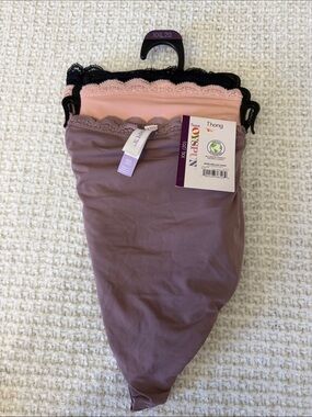 Joyspun Lace-Trim Thong -(3 Pack)